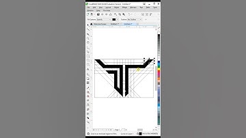 Modern Letter T Logo Design in CorelDraw #shorts #shortsvideo