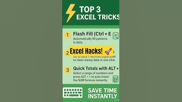 ⚡ Boost Excel Speed | Tricks, Hacks, Shortcuts & Tips 🔑 #shorts #excel