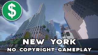 WALKING IN NEW YORK STREETS - Minecraft Gameplay - Free To Use Gameplay - No Copyright Gameplay 1