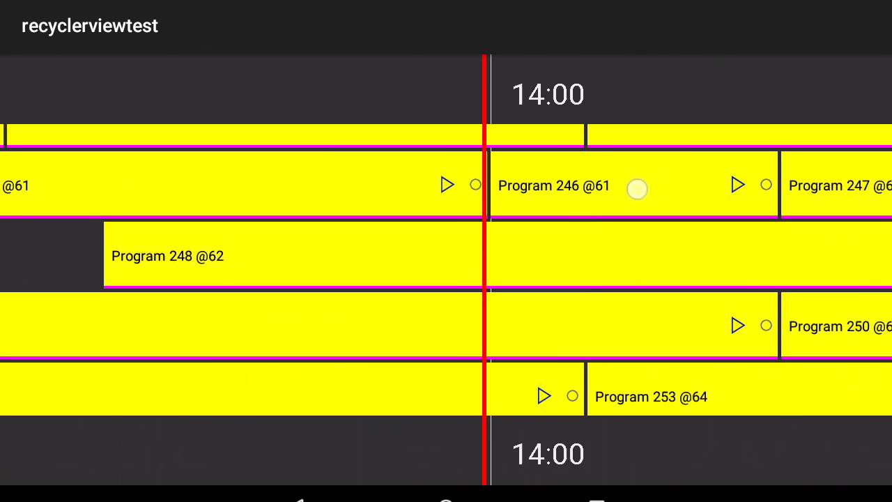 EPG Grid with RecyclerView and custom LayoutManager - YouTube