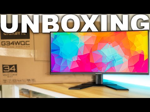 Gigabyte G34WQC 34" Gaming Ultrawide Unboxing