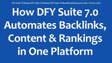 DFY Suite 7.0 Review DFY Suite v7.0 Review DFY Suite 7.0 Bundle Deal Discount Code + Promo Code