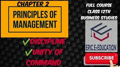 Discipline| unity of command| ch-2 part-4 #12th class Bst