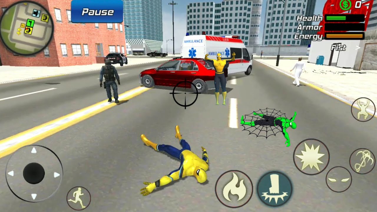 Super Spider Rope Hero City Crime Battle | Flying Spider Hero Amazing Missions - GamePlay HD