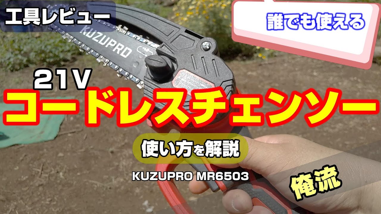 ガーデニングにおすすめ：21V充電式小型チェーンソー - YouTube