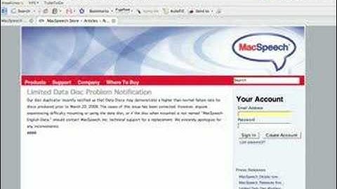 MacSpeech Dictate - What If I Have A Bad Data Disk?