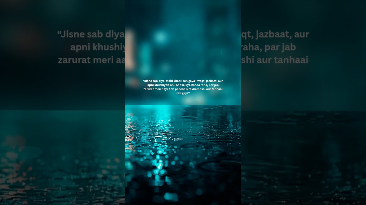 Jisne Sab Diya, Wahi Khaali Reh Gaya 💔 #samixstory