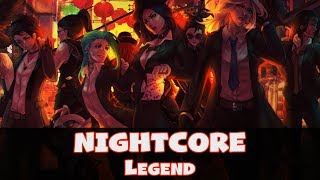 Video thumbnail of "Nightcore - Legend (Lyrics) [Jaroslav Beck & Generdyn feat. Backchat | Beat Saber Soundtrack]"