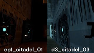 Half-Life 2: Episode 1 Citadel Map Comparison