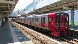 JR鹿児島本線813系区間快速 久留米駅到発着 JR Kyushu Kagoshima Main Line 813 series EMU