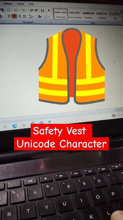Safety Vest Unicode Character shortcut keys #computer #alt #msword