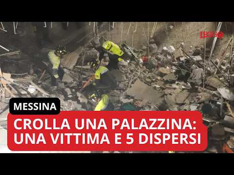 Video Crollo Messina, individuata una vittima sotto le macerie