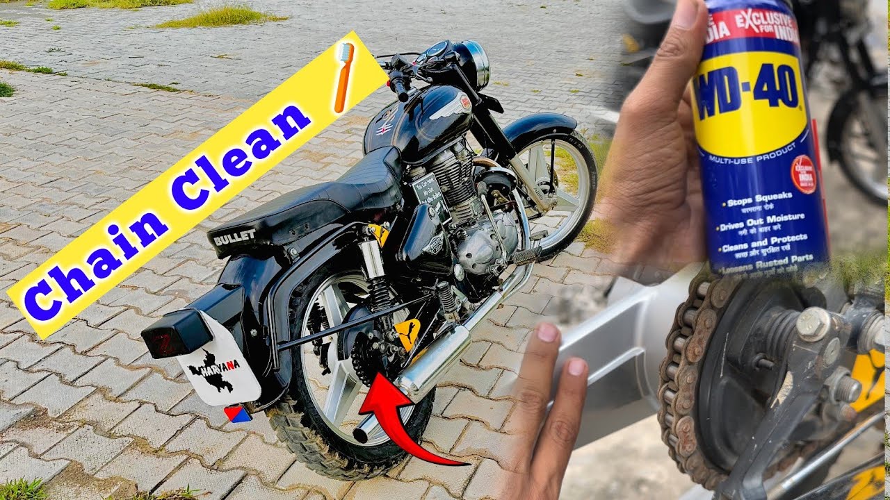 Bullet Ki Chain Clean Karne Ki Best Trick || Chain Rust Clean Kaise Kare|| Ankit Hr Rider ||