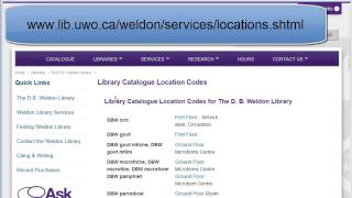Searching Western Libraries' Catalogue
