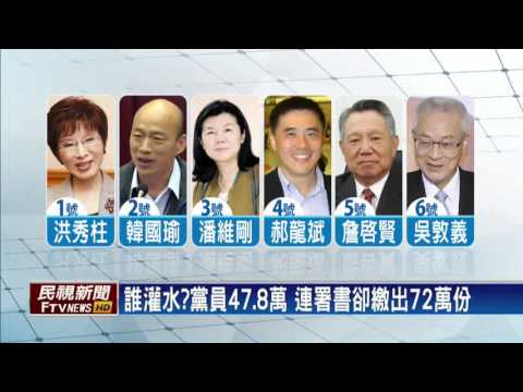 2017國民黨魁戰－國黨主席資格6人全過關 洪秀柱籤王1號－民視新聞