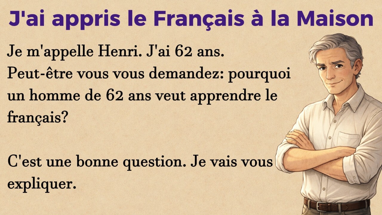 Start Learning French at Home, I started at 60 | 1 hour of French Listening