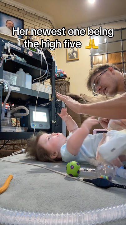 We’ve been teaching Remi some new tricks 😮 #Remirae #Moebiussyndrome #Trach #Gtube #learning