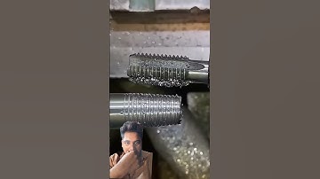 Manual screw forming process for metal blank #CNC #lathe #machine #viral #shorts