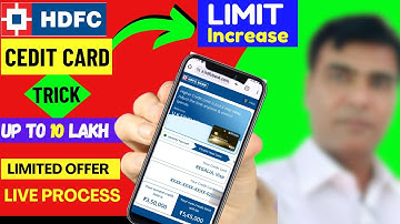 How Increase Credit Card limit HDFC |  Live 🔥HDFC limit kaise badhaye.