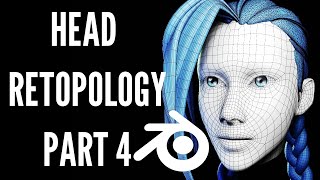 Blender beginner tutorial character head full workflow: sculpting, retopology, texturing ( Part 4 )