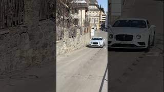 Bentley Continental in Swiss Alps Winter