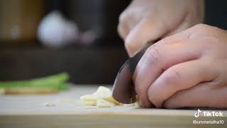 chopping of garlic,ginger and spring onion/best method