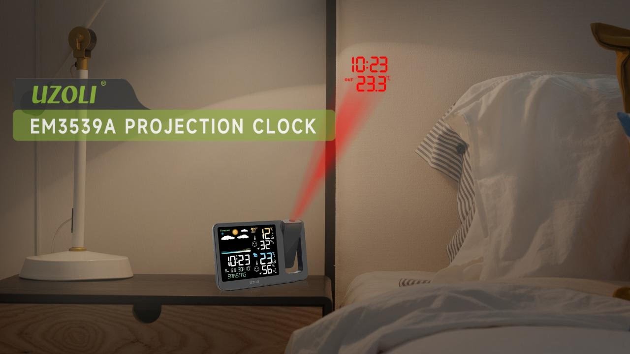 Cool Clock -- Uzoli EM3539A Projection Clock with weather / Projektionsuhr mit Wetterstation