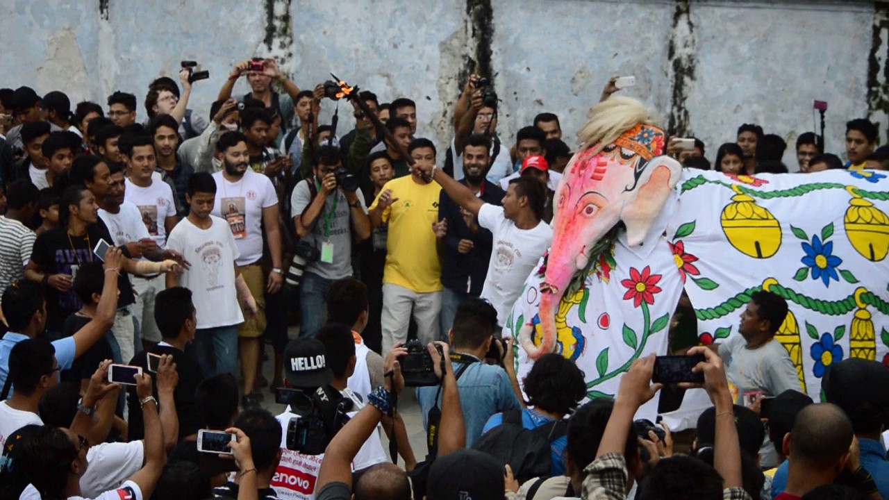 Basantapur Indra Jaatra(Festival). Video by GorakhbhumiNews.com