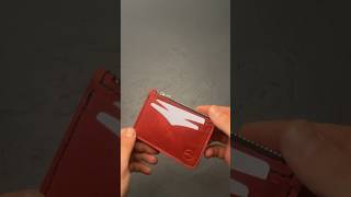 Making a zipper leather cardholder! #leather #leathercraft #wallet #leathercrafter #leatherwork