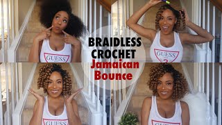 BRIADLESS CROCHET BRAIDS INSTALL| SENSATIONNEL JAMAICAN BOUNCE | SUPER EASY| LIA LAVON