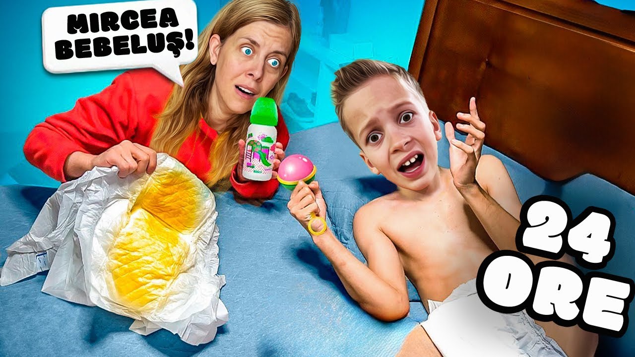 Partea 1 😱 MIRCEA este BEBELUȘ ⏰ 24 de ORE