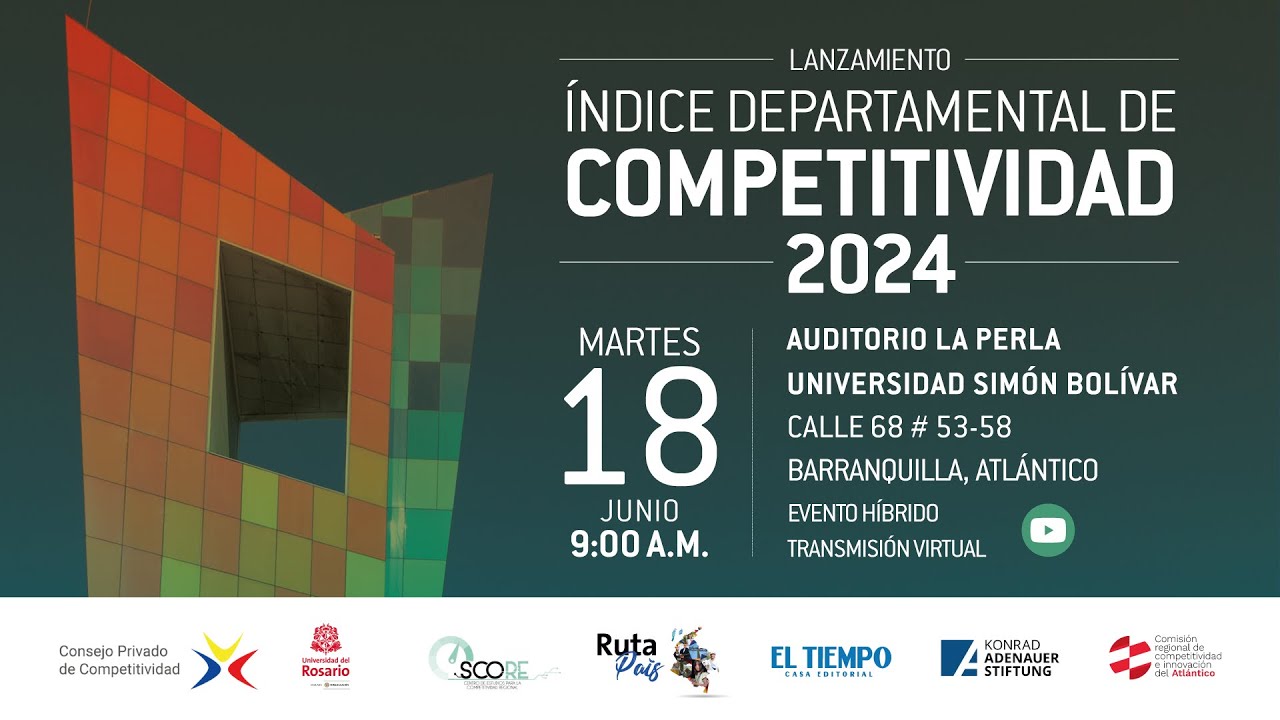 Lanzamiento del Índice Departamental de Competitividad 2024 | El Tiempo ...