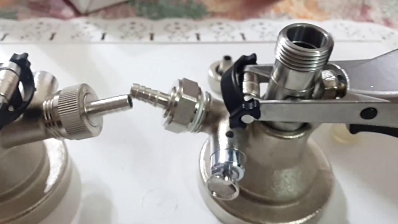 Como usar conector de cerveza  G, S o A... con valvulas de retencion - Cerveza LEIVA - Video 2