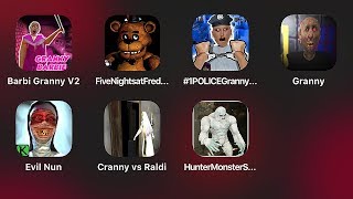 Hunter Monster Cranny vs Raldi Evil Nun Granny 1 Police Granny Five Nights at Freddy's Barbi Granny