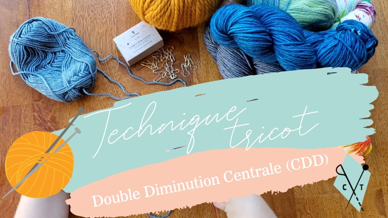 CDD Centered Double Decrease | Double diminution centrale - YouTube