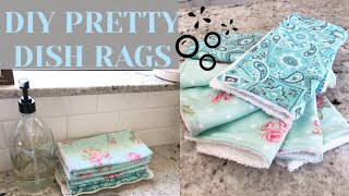 DIY DISH RAGS | EASY SEWING CRAFT | HOW I MAKE MY CLEANING RAGS