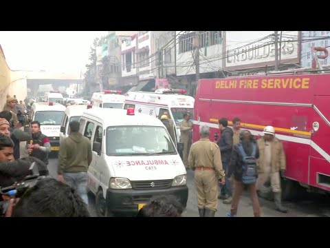 Dozens dead in factory fire in central New Delhi