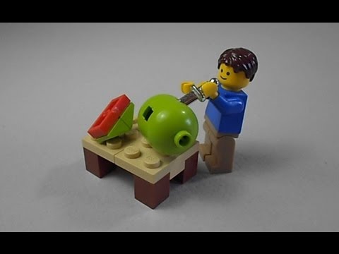 lego tutorial how to build a watermelon w/ cc - youtube