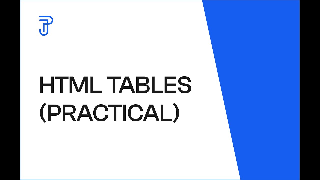 HTML Tables (Practical) - YouTube