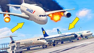 GIANT A380 Сrashes with THREE!! Planes | Aircraft in Distress in GTA 5 screenshot 2