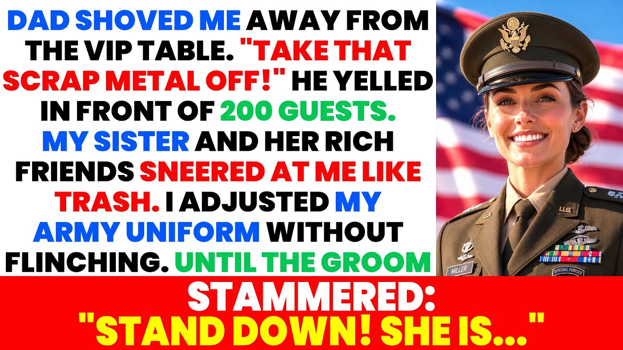 "Take That Scrap Metal Off!" Dad Mocked My Medals At My Sister's Wedding—Until Her Groom Stammered.