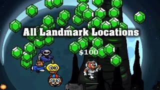 Freddy in Space 2 (FNaF FiS2) - All Levels' Landmark Locations (101-Gem Fountains)