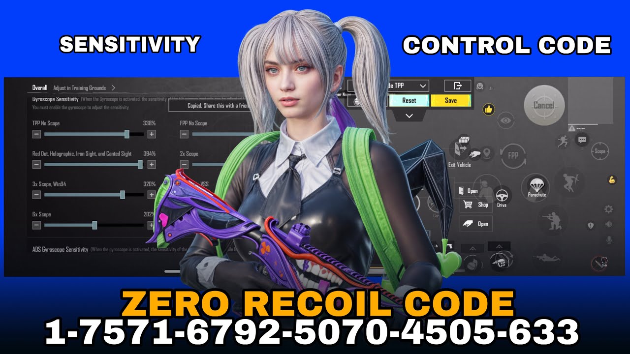 NEW UPDATE 4.2🔥BEST SENSITIVITY CODE + CONTROL SETTINGS BGMI/PUBG MOBILE [ Bgmi  UPDATE 4.2] x4 BGMI
