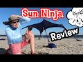 Sun ninja beach tent wind test set up  review