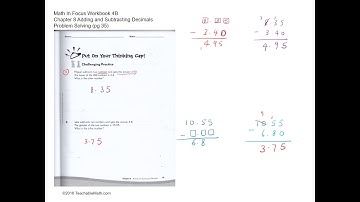 MIF Workbook 4B Solutions Chapter 8 Adding and Subtracting Decimals Pg35 to 36