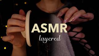 layered ASMR high Mic Sensitivity dry Ear Massage slow Towel Scratching - No Talking
