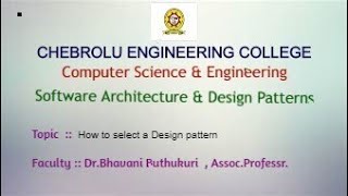 Famous How to Select a Design Pattern -Lecture 26 Profile