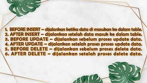 Trigger MYSQL (cmd) || Database Perpustakaan