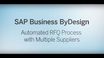 APPTech Demo: Automate RFQ Process with Multiple Suppliers with SAP Business ByDesign
