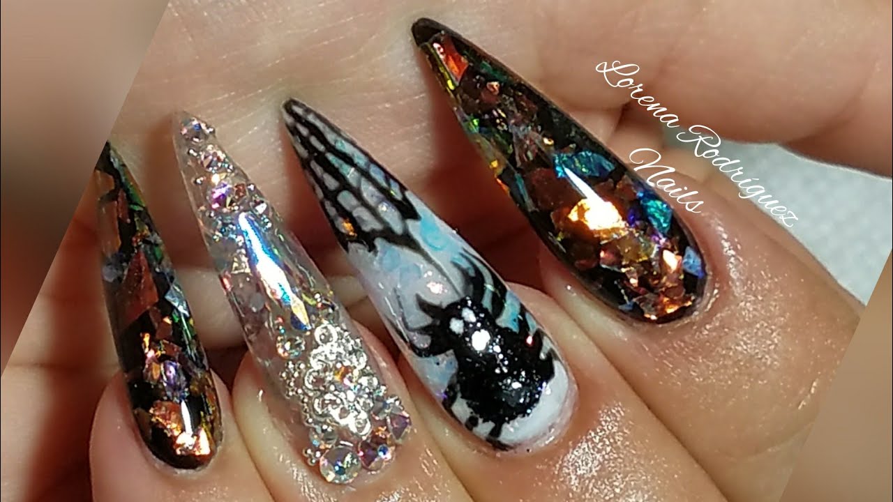 Uñas Acrilicas Halloween con Glamour. - thptnganamst.edu.vn